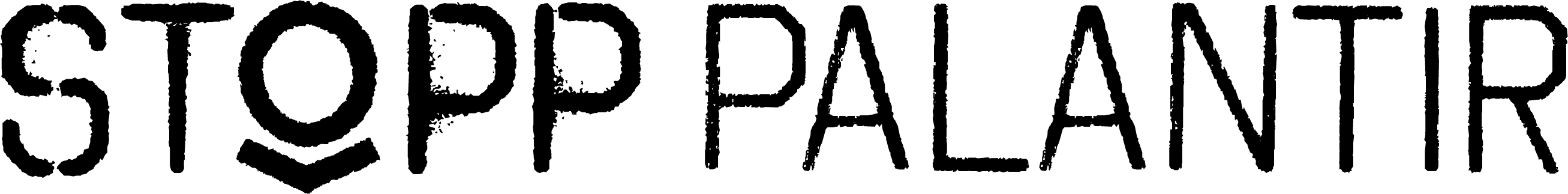 Liggende Stopp Palantir-logo